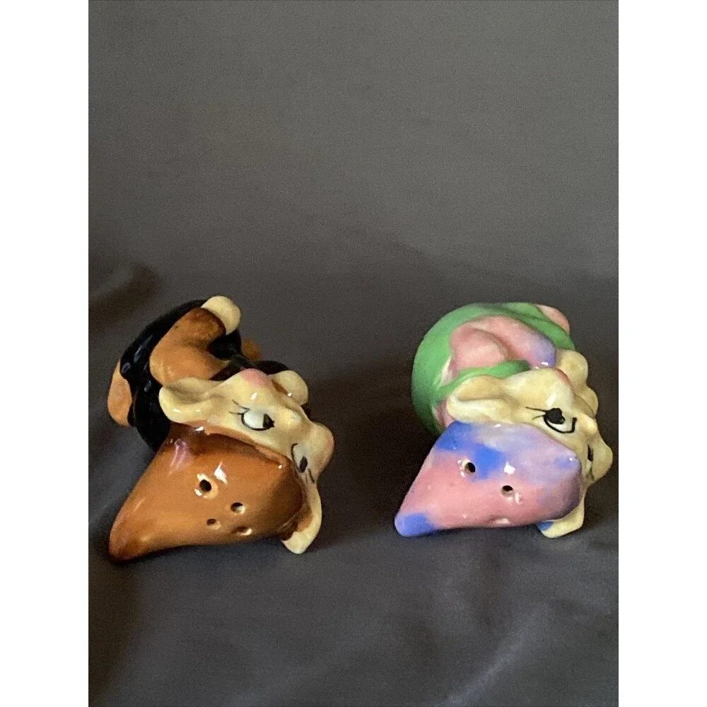 Elf Pixie Vintage Salt & Pepper Shaker Set Kneeling Japan
